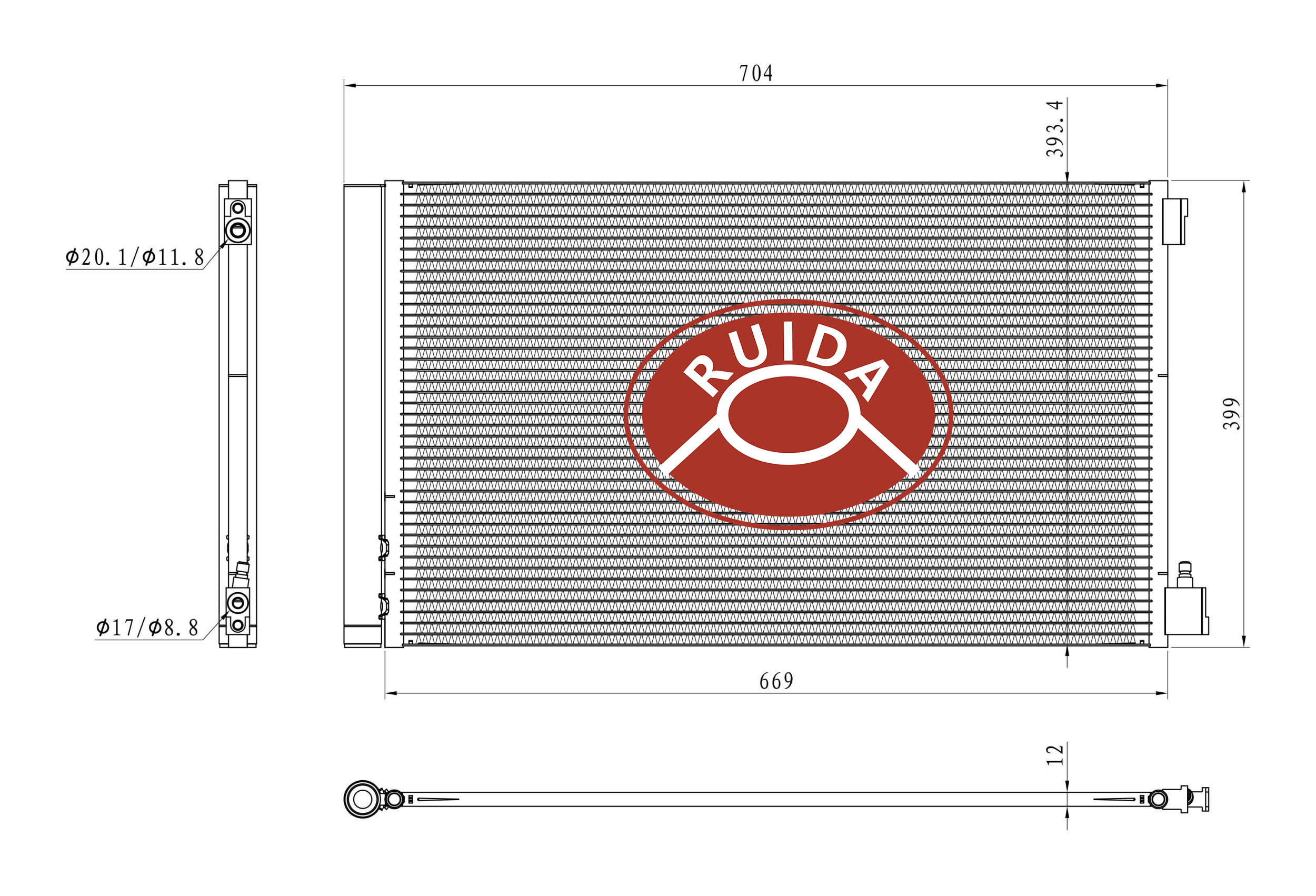 Dibujo del condensador automático DPI3890 DPI3898