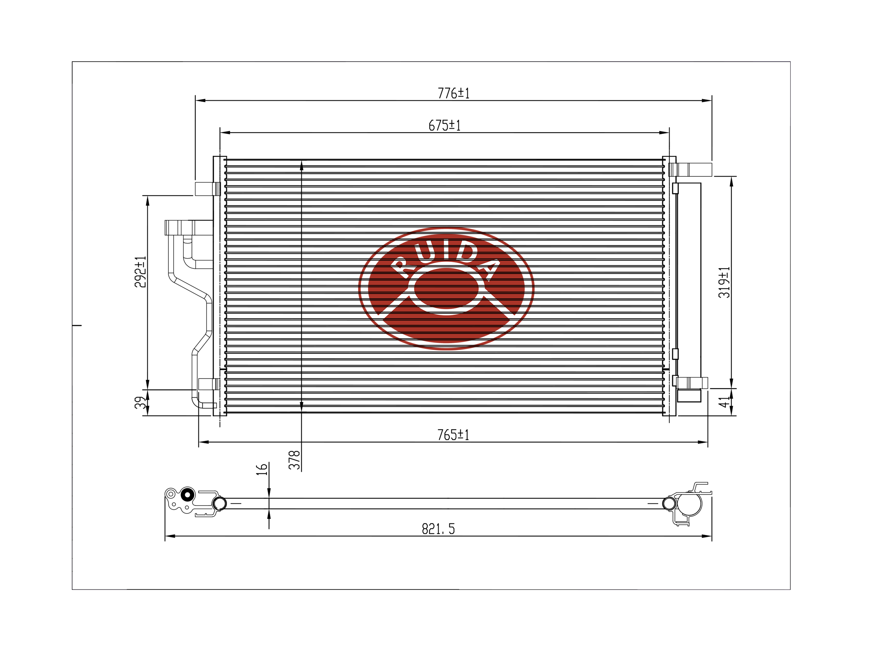 Condensador de aire acondicionado, condensador de refrigeración de aire acondicionado para automóvil