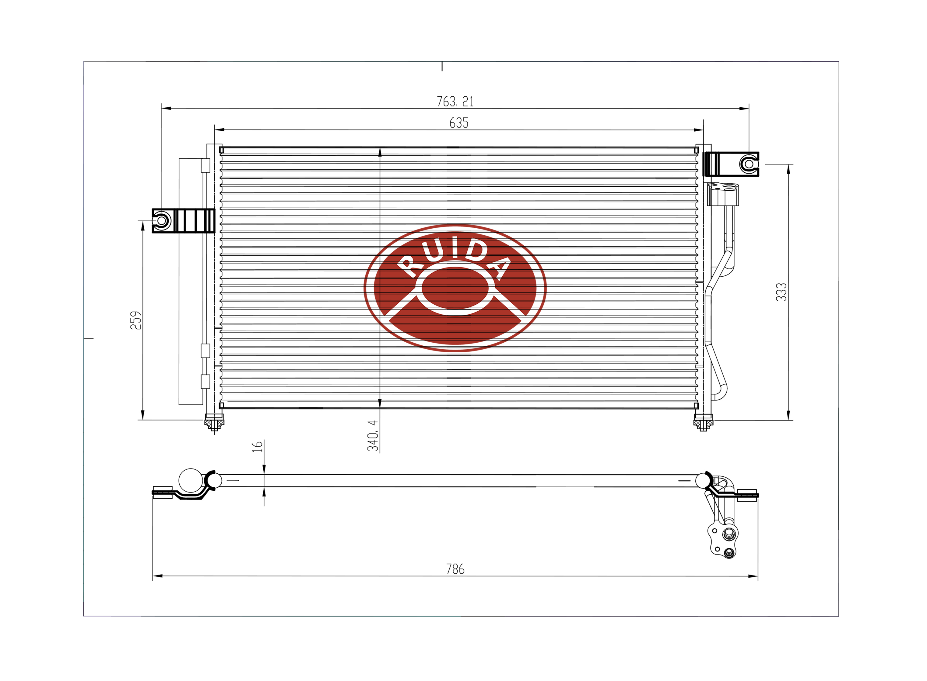 Condensador de aluminio para automóvil, condensador de aire acondicionado, condensador de aire acondicionado para automóvil