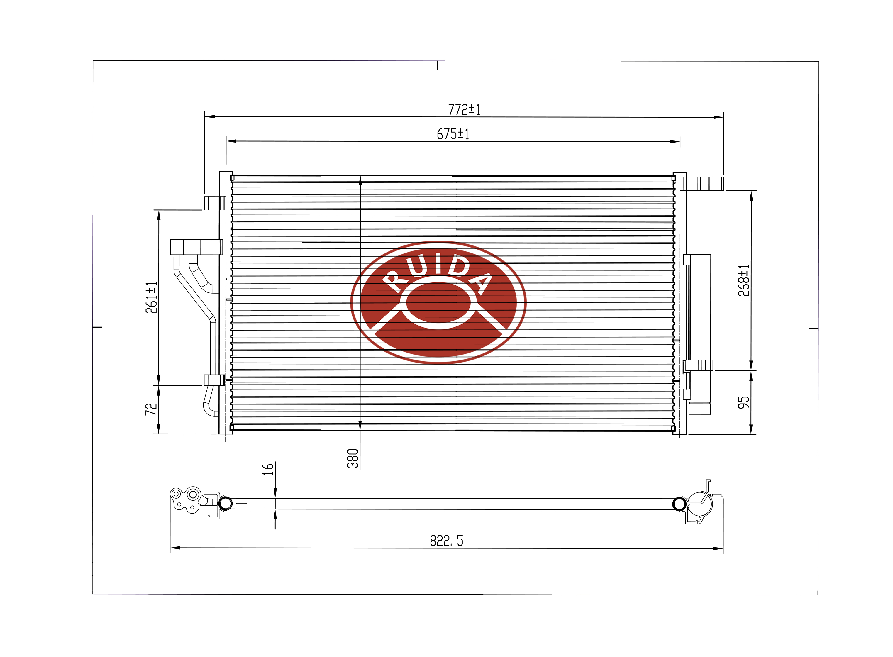 Dibujo del condensador de CA OE976062Y500