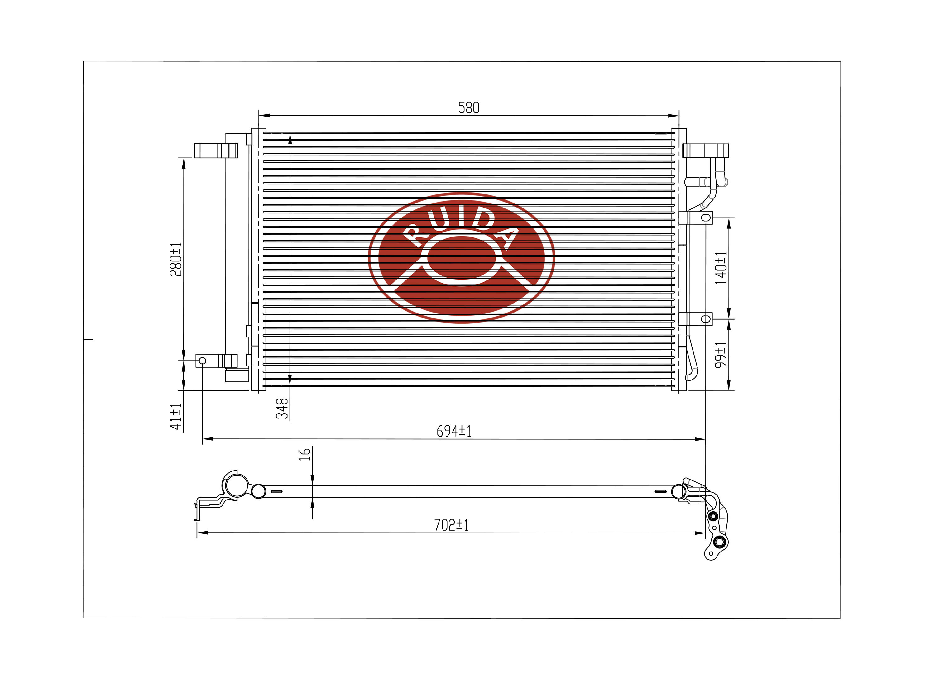 DPI3697 Aire acondicionado Condensador de CA Dibujo 