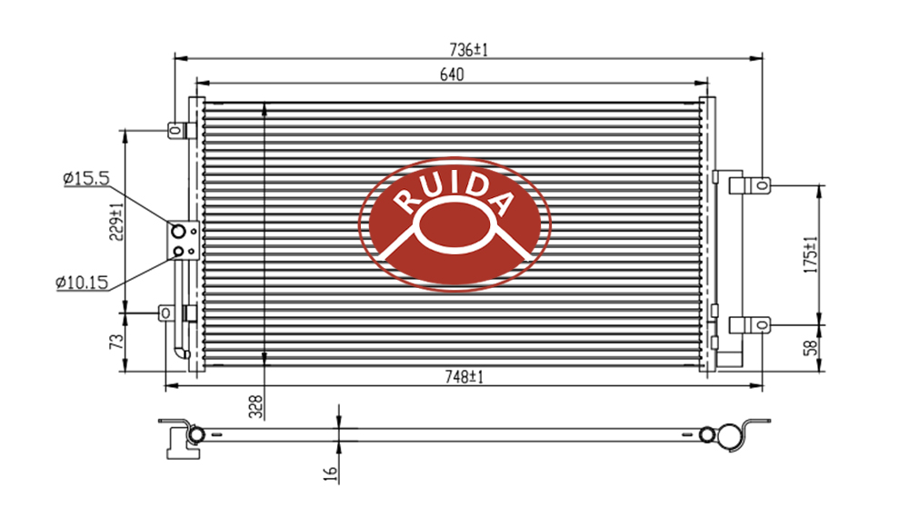 F018105010 dibujo condensador chery