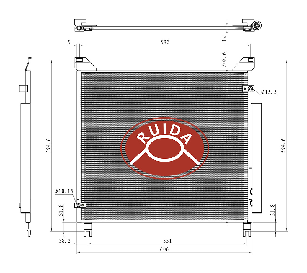 Dibujo del condensador de CA OE 884600K350