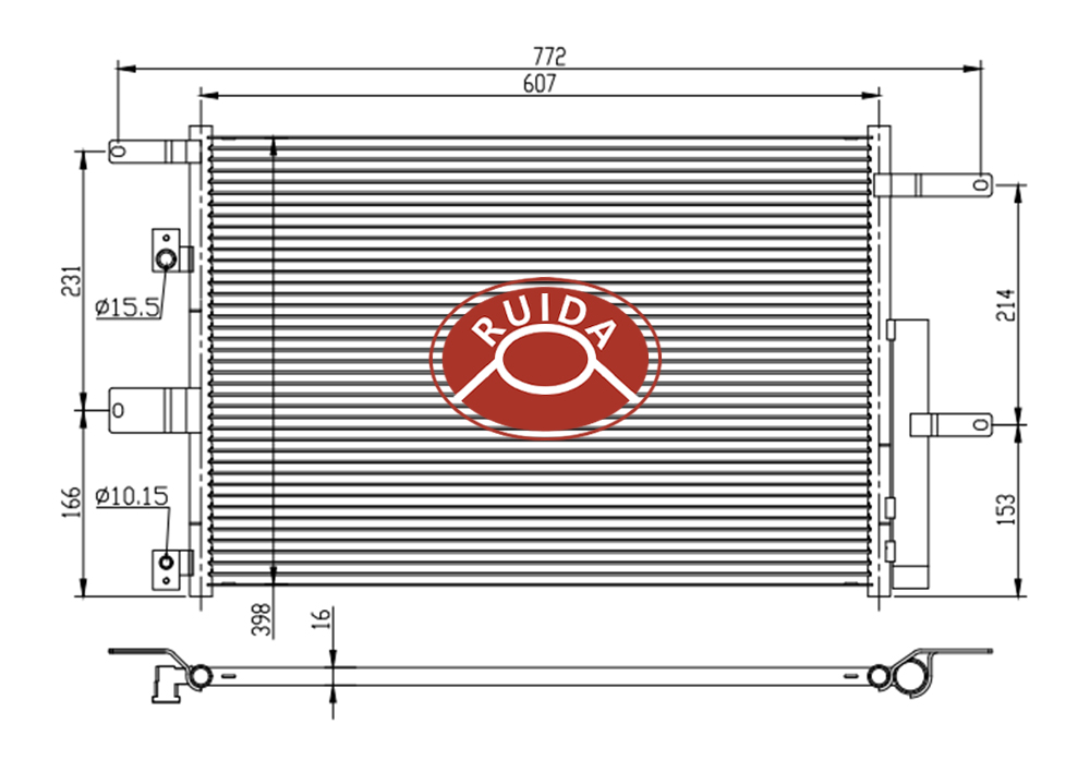 Dibujo del condensador chery J608105010