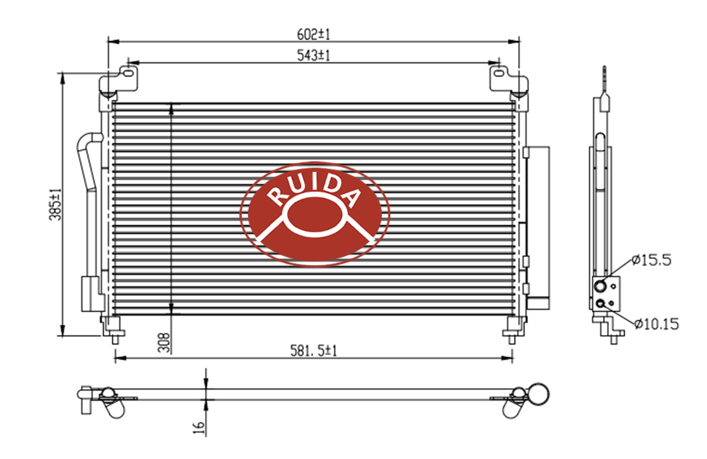 Dibujo del condensador chery K088105010