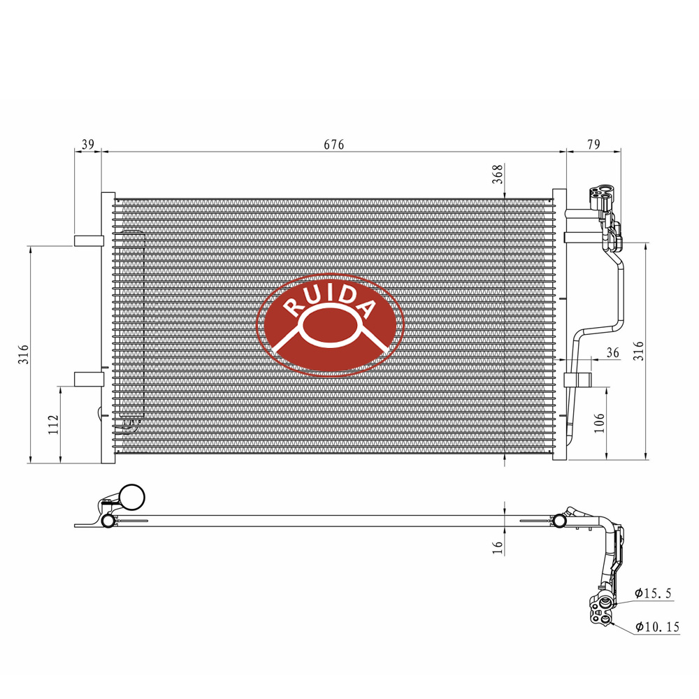 Dibujo del condensador automático BBM461480D